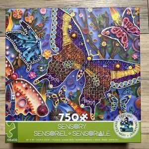 24" X 18" - Beautiful Butterflies - 750 Piece Ceaco - Sensory Jigsaw Puzzle